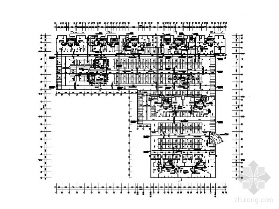[武汉]某上城1号楼三十二层塔式住宅楼建筑施工图（一梯四户）-地下室平面