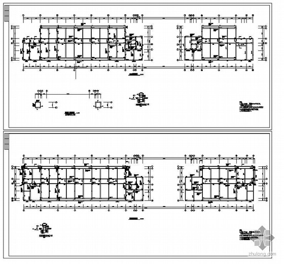 六层办公楼全套设计图资料下载-某六层框架办公楼全套结构图