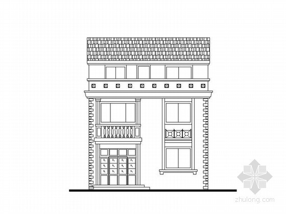 小康农居建筑资料下载-某三层小康农居建筑方案图