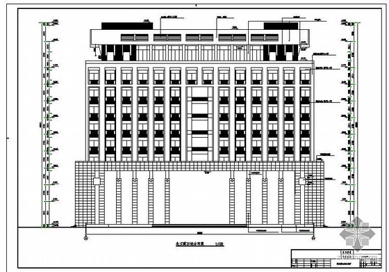 干挂花岗岩石材工程资料下载-郑州某实验楼花岗岩干挂工程图