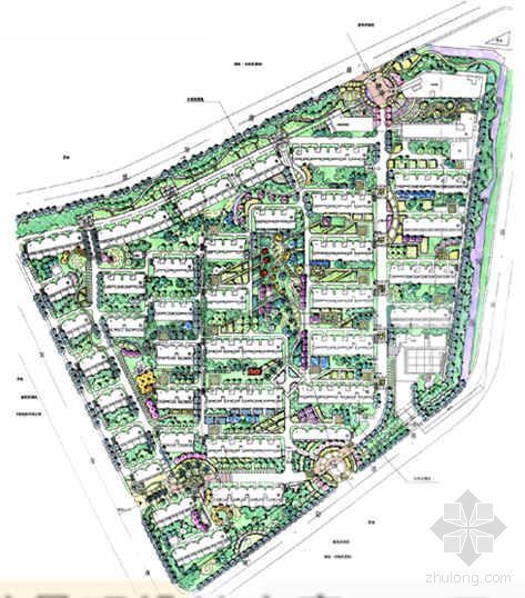 小区住宅楼概念性设计资料下载-江苏南京小区概念性景观设计方案