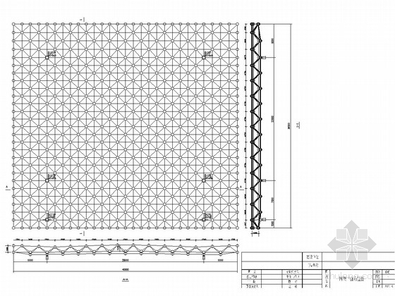 钢管加工厂房结构图资料下载-[浏阳]双层空间网架结构加油站结构图