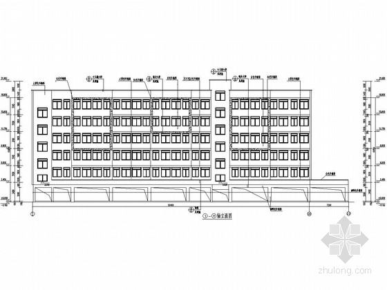 六层学生宿舍楼建筑设计图资料下载-6050平六层底框结构宿舍楼建筑结构施工图