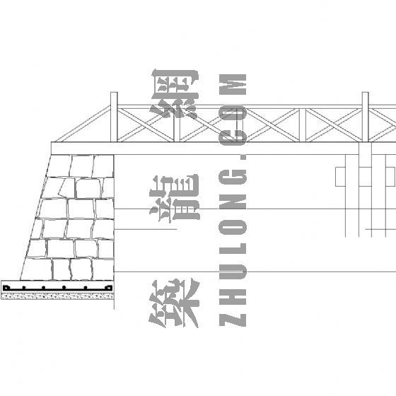 驳岸松木桩加固施工图资料下载-仿松木桥施工图