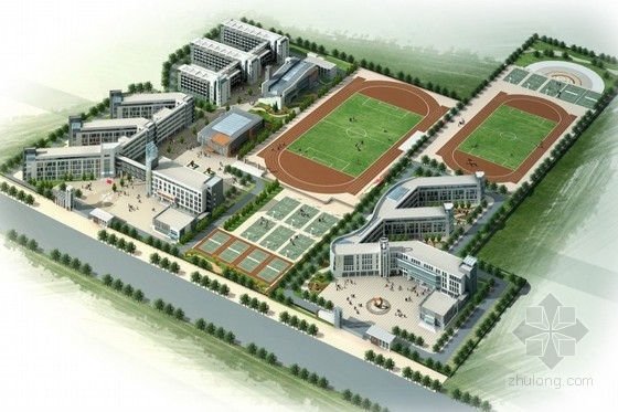 高校入口广场设计资料下载-[山东]高校校区规划及单体设计方案文本（含CAD）