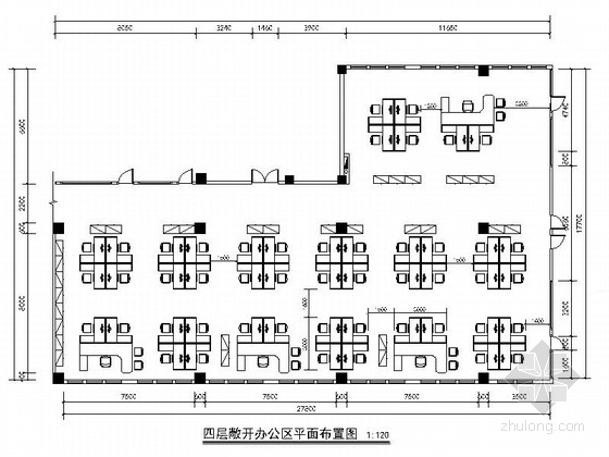 办公楼强电线路图资料下载-[山东]现代办公楼办公室装修施工图