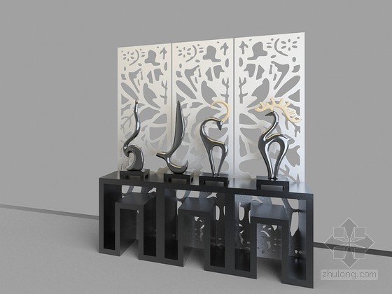 景观雕塑3d模型资料下载-时尚雕塑3D模型下载