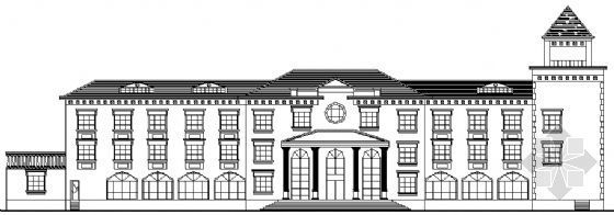 欧式建筑建筑图资料下载-渡假村综合楼欧式建筑方案图