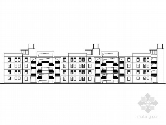 安徽省某中学教学楼设计资料下载-[合肥]某中学五层教学楼建筑扩初图