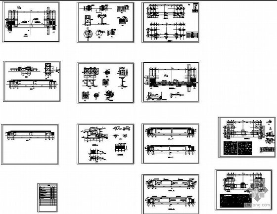 环形人行天桥结构图资料下载-珠海某人行天桥结构图