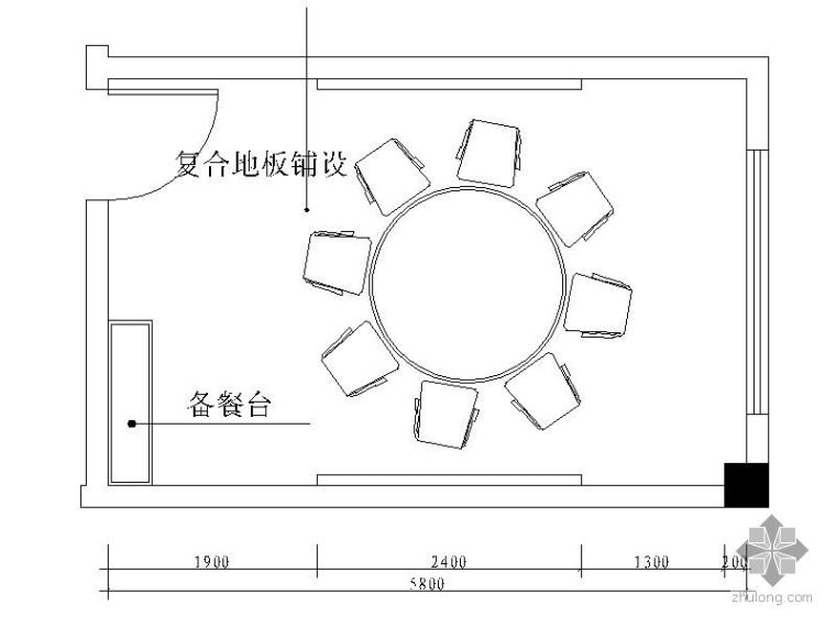 上海办公楼装修ppt资料下载-办公楼包间装修详图