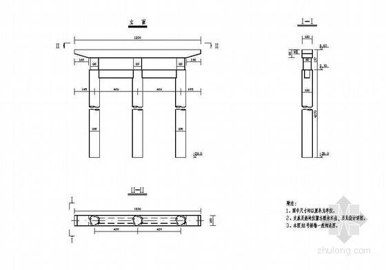平板桥全套施工图资料下载-钢筋混凝土平板桥桥墩一般构造节点详图设计