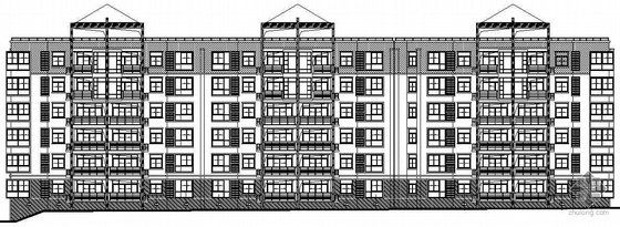 六层医院建筑施工图资料下载-某六层板式住宅建筑施工图