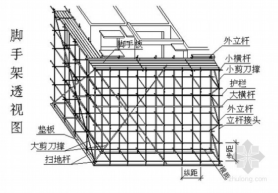 屋面悬挑板支撑资料下载-[北京]大学科研楼脚手架施工方案（双排落地、悬挑）