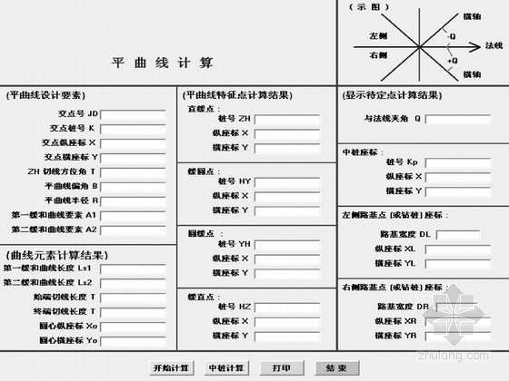 单交点平曲线坐标计算资料下载-路桥隧工程平曲线计算软件