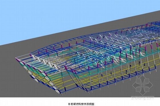 三维土工格栅施工方案资料下载-会议中心钢结构吊装施工方案(三维图)