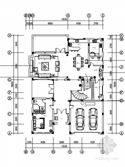 别墅CAD施工图加实景资料下载-欧式独栋别墅施工图（含实景及效果）