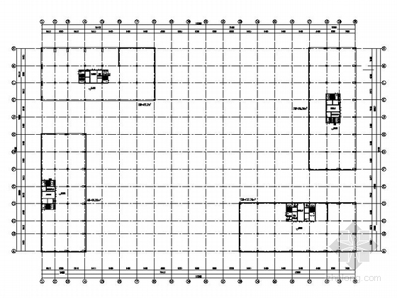 [安徽]现代风格大型商业综合体建筑施工图-现代风格大型商业综合体建筑平面图