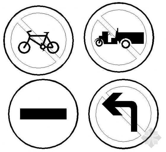 市政标志牌监理大纲资料下载-CAD格式交通标志牌
