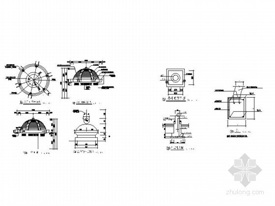 cad凉亭施工详图资料下载-欧式凉亭施工详图