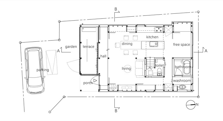 住宅日式室内设计资料下载-日式风格暖色调室内设计施工图（附实景照片）19页