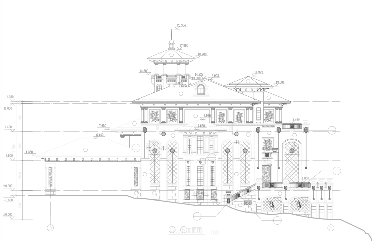 3层独栋欧式风格别墅建筑设计（包含CAD）-屏幕快照 2019-01-07 下午4.01.56