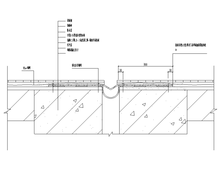 44个变形缝建筑构造节点详图-伸缩缝