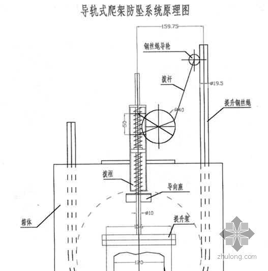 防高坠专项培训资料下载-北京某公司导轨式爬架防坠系统原理图