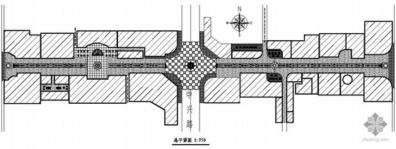 上海古北黄金街景观资料下载-步行街景观设计