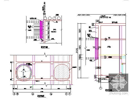 [四川]地铁区间矿山法隧道施工安全专项施工方案56页（注浆大管棚 喷锚构筑法）-洞门开挖示意图