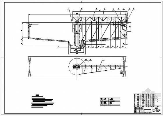 污泥贮泥池cad图纸资料下载-刮泥机图纸