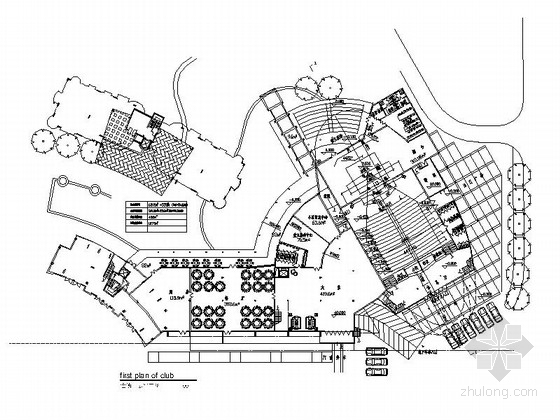 五层休闲会所建筑施工图-五层休闲会所建筑平面图 