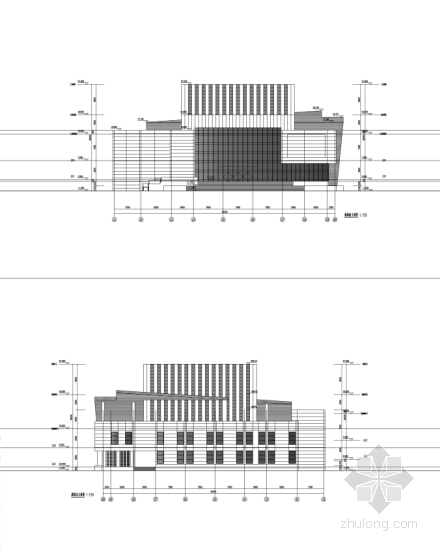[新疆]兵团文化艺术中心规划与建筑设计(知名设计院)-兵团文化艺术中心规划与建筑设计立面图