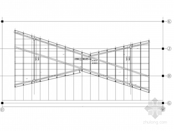 钢桁架廊施工资料下载-空间交叉钢框架连廊结构施工图