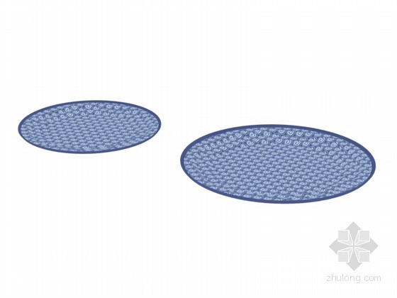 欧式花纹块毯3d资料下载-蓝色花纹餐盘3D模型下载