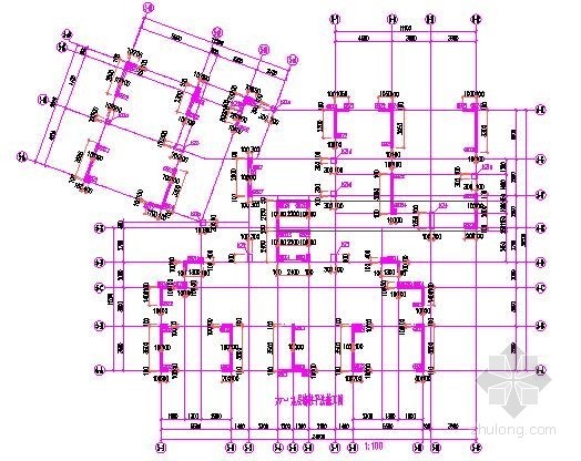 [福建]高层住宅建筑工程预算书(含图纸 晨曦软件实例)-墙柱平法施工图 