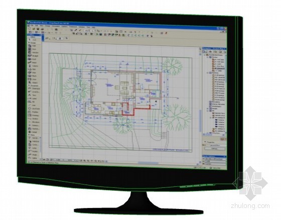 液晶显示器电路原理资料下载-液晶显示器 archiCAD模型
