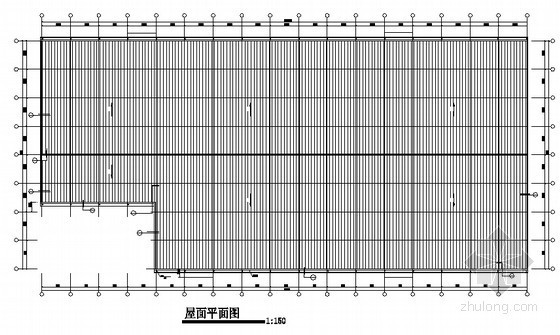 某单层钢结构仓库建筑设计施工图-平面 