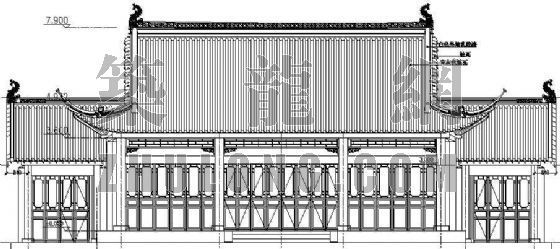 幕墙工程完整一套竣工资料下载-寺庙大殿完整图纸一套