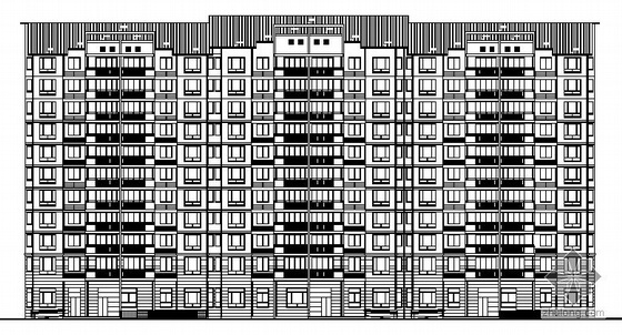 粮库建筑施工图资料下载-[昆山]某粮库定销房小区建筑1号楼建筑方案图