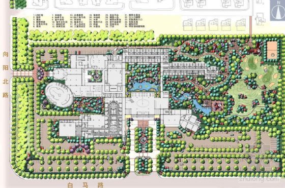 三层温泉会馆方案设计资料下载-[北京]会馆环境景观方案设计
