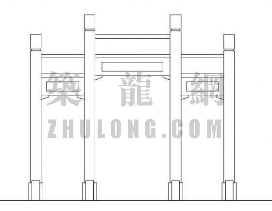 结构简式练习软件资料下载-简式牌楼施工图