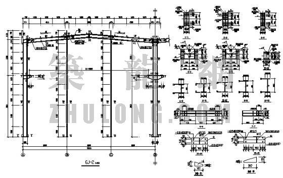 钢结构棚罩施工图资料下载-钢结构车间结构施工图
