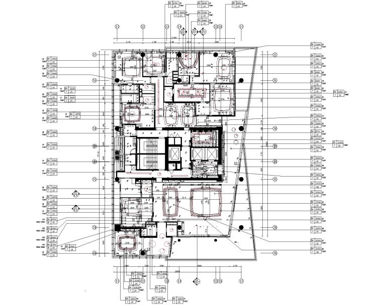 [HID+DIA]深圳湾1号-豪华四居室样板间室内装修设计施工图+效果图-2T2样板房天花布置图