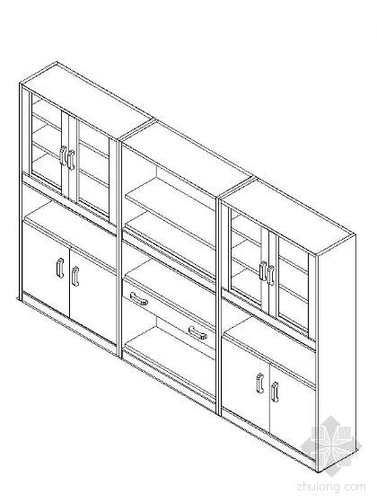 书柜三维设计草图图片