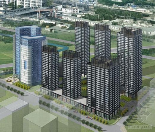 商业中心建筑设计图效果图资料下载-[北京]某商业中心投标建筑设计文本