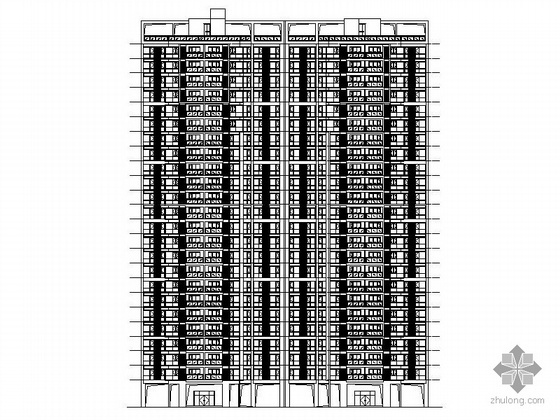 18层施工网格图资料下载-[东莞]某小区18层住宅建筑施工套图