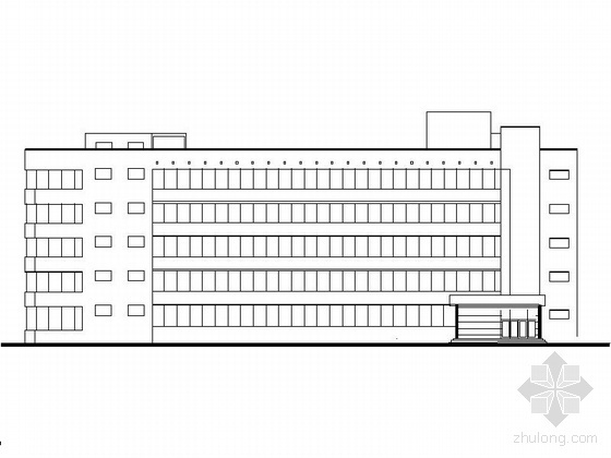 精神病院电气施工图资料下载-某五层精神病疗养院建筑施工图