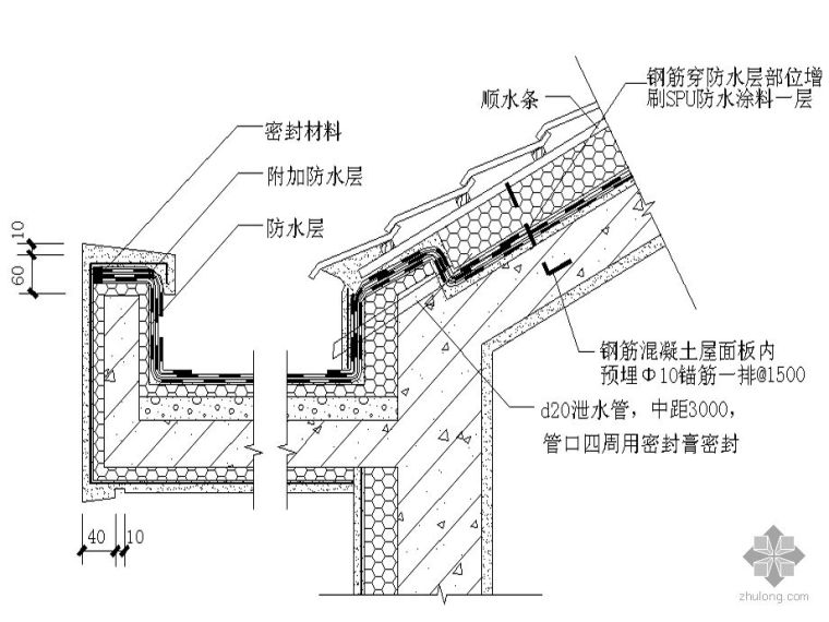 建筑构造节点CAD资料下载-[图集]自粘橡胶沥青防水卷材(BAC.BS-P型)和SPU防水涂料防水建筑构造(CAD版)