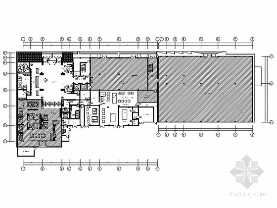 欧式吧台CAD资料下载-[北京]简约欧式酒店改造项目装修CAD施工图（含效果图）